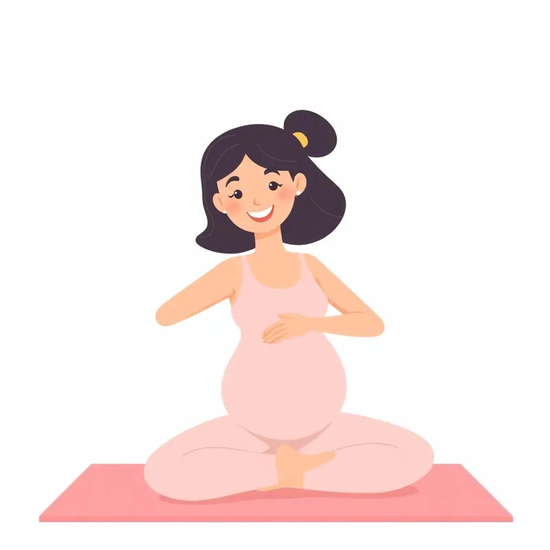 Ilustração de Pilates para gestantes